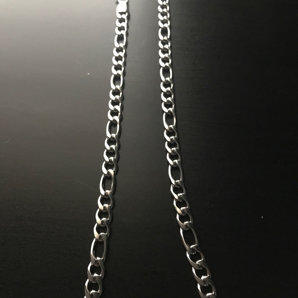 Silver Figaro Chain 18 Inch - Picture 2 of 8